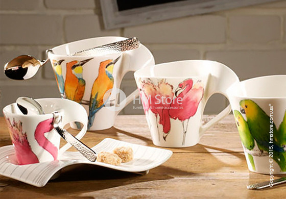 Чашка для эспрессо Villeroy & Boch коллекция New Wave, серия Animals of the World 80 мл, Flamingo