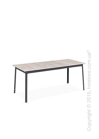 Стол Calligaris Dot, Rectangular extending table, Melamine deco pearl and Metal matt grey