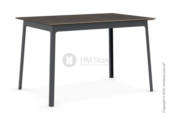 Стол Calligaris Dot, Rectangular extending table, Melamine deco nougat and Metal matt grey