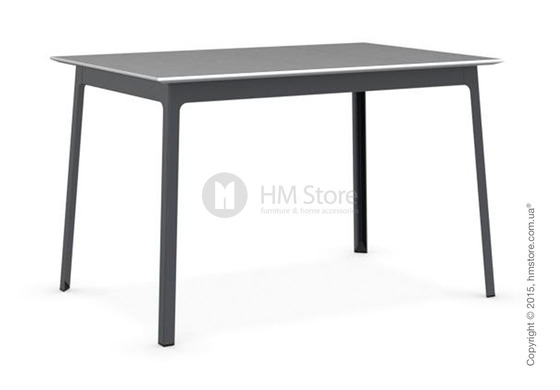 Стол Calligaris Dot, Rectangular extending table, Melamine matt white and Metal matt grey