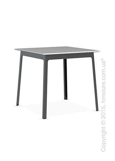 Стол Calligaris Dot, Square wood and metal table, Melamine multistripe silk and Metal matt black
