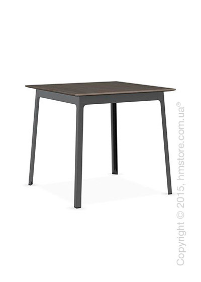 Стол Calligaris Dot, Square wood and metal table, Melamine deco nougat and Metal matt black