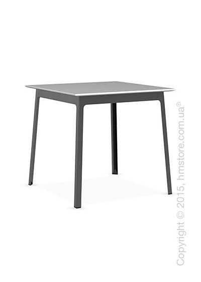 Стол Calligaris Dot, Square wood and metal table, Melamine matt white and Metal matt black