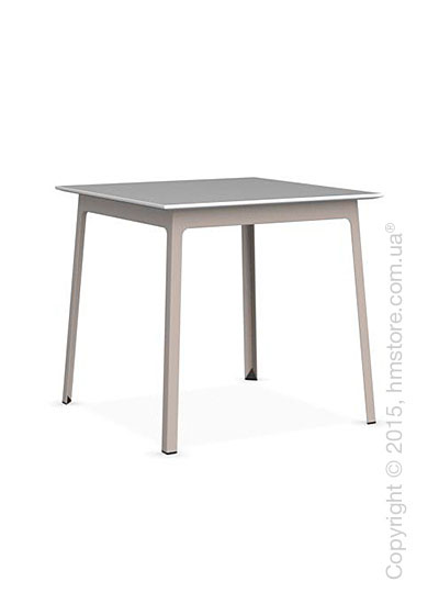 Стол Calligaris Dot, Square wood and metal table, Melamine multistripe silk and Metal matt taupe
