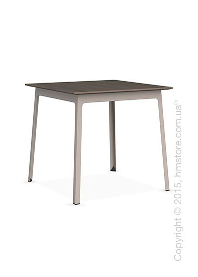 Стол Calligaris Dot, Square wood and metal table, Melamine deco nougat and Metal matt taupe