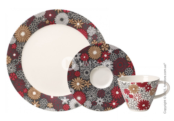 Чайный сервиз  Villeroy & Boch коллекция Caffè Club Fiori на 6 персон, 18 предметов