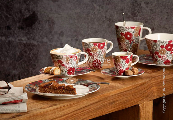 Кофейный сервиз  Villeroy & Boch коллекция Caffè Club Fiori на 6 персон, 18 предметов
