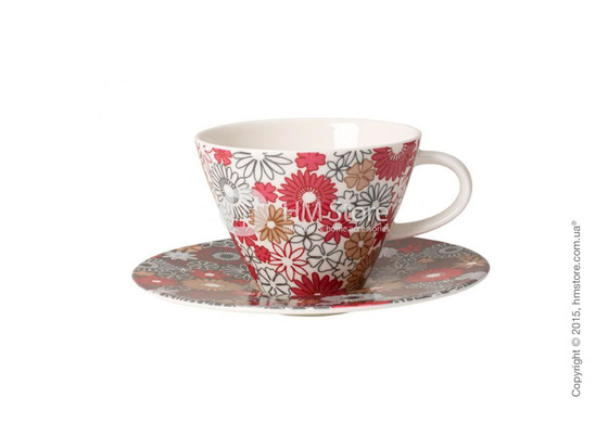 Чашка с блюдцем Villeroy & Boch коллекция Caffè Club Fiori 390 мл