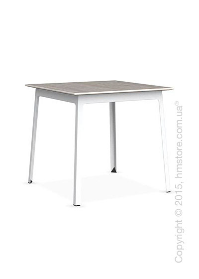 Стол Calligaris Dot, Square wood and metal table, Melamine deco pearl and Metal matt optic white