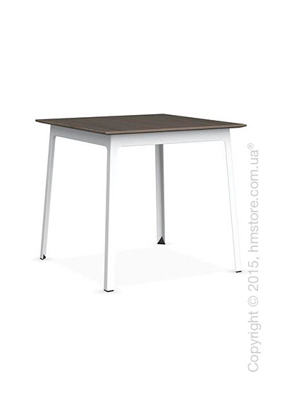 Стол Calligaris Dot, Square wood and metal table, Melamine deco nougat and Metal matt optic white