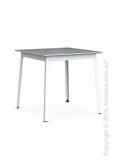 Стол Calligaris Dot, Square wood and metal table, Melamine beton grey and Metal matt optic white