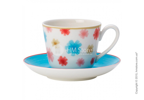 Чашка для эспрессо с блюдцем Villeroy & Boch коллекция Lina, Aqua