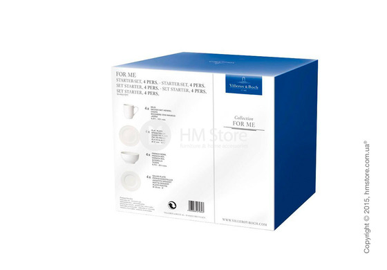 Набор фарфоровой посуды Villeroy & Boch коллекция For Me на 4 персоны, 16 предметов. Купить