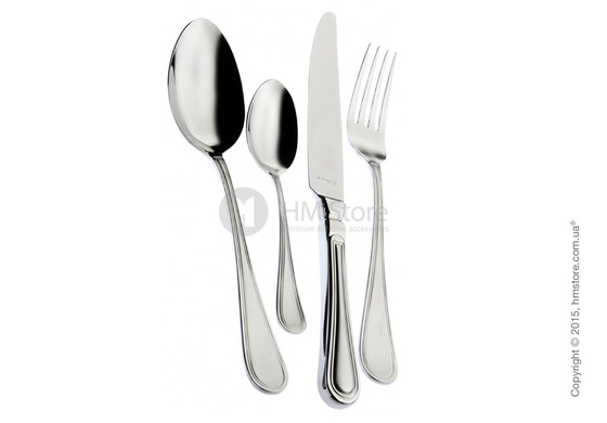 Набор столовых приборов Bugatti England коллекция Contrast на 12 персон, 75 предметов