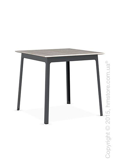 Стол Calligaris Dot, Square wood and metal table, Melamine deco pearl and Metal matt grey