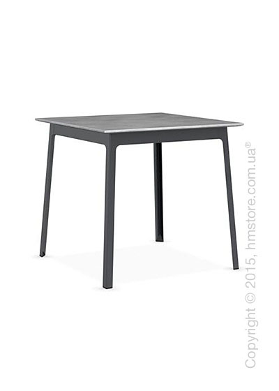 Стол Calligaris Dot, Square wood and metal table, Melamine beton grey and Metal matt grey
