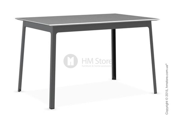 Стол Calligaris Dot, Rectangular wood and metal table, Melamine multistripe silk and Metal matt black