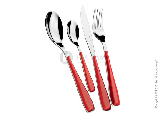 Набор столовых приборов Bugatti Essenza на 12 персон, 50 предметов, Red