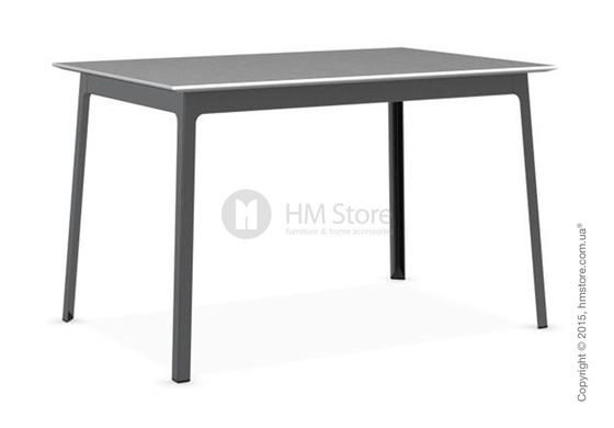 Стол Calligaris Dot, Rectangular wood and metal table, Melamine matt white and Metal matt black