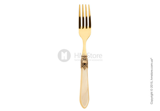 Набор столовых приборов Bugatti Oxford коллекция Goldplated 24 kt на 12 персон, 75 предметов, Ivory