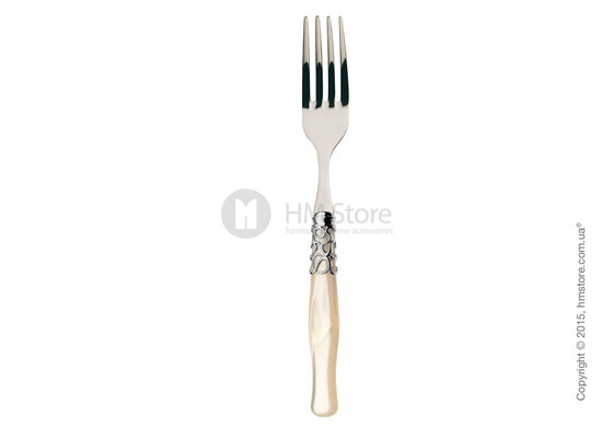 Набор столовых приборов Bugatti Selene коллекция Chrome Metal Ring на 12 персон, 75 предметов, Ivory