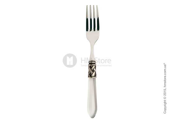 Набор столовых приборов Bugatti Aladdin коллекция Old-Silverplated Ring на 12 персон, 75 предметов, White