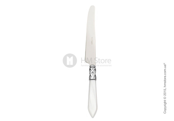 Набор столовых приборов Bugatti Aladdin коллекция Chrome Metal Ring на 12 персон, 75 предметов, White