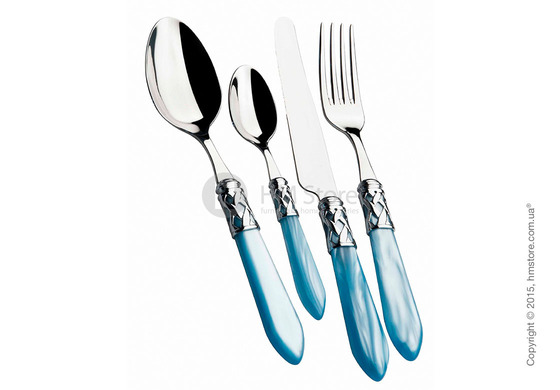 Набор столовых приборов Bugatti Aladdin коллекция Chrome Metal Ring на 12 персон, 75 предметов, Pool