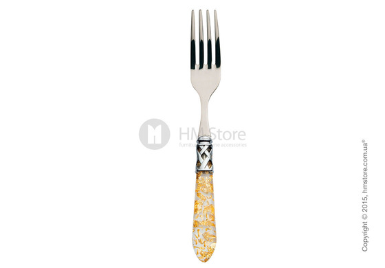 Набор столовых приборов Bugatti Aladdin коллекция Chrome Metal Ring на 12 персон, 75 предметов, Gold particles