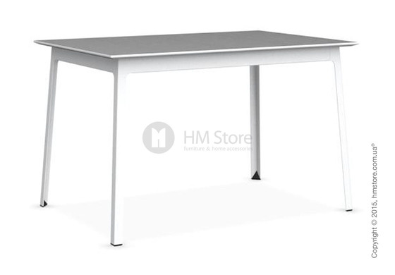 Стол Calligaris Dot, Rectangular wood and metal table, Melamine matt white and Metal matt optic white