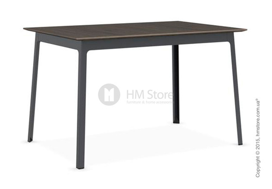 Стол Calligaris Dot, Rectangular wood and metal table, Melamine deco nougat and Metal matt grey