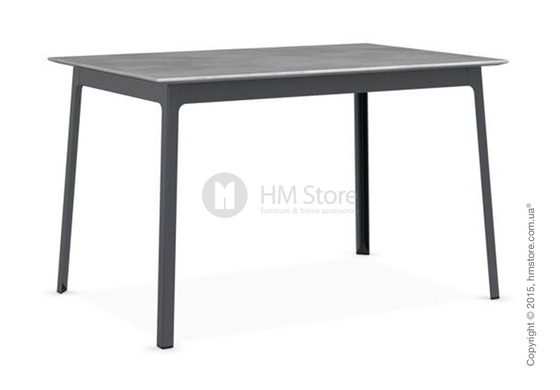 Стол Calligaris Dot, Rectangular wood and metal table, Melamine beton grey and Metal matt grey