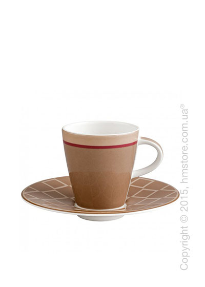 Чашка для эспрессо с блюдцем Villeroy & Boch коллекция Caffè Club Uni 100 мл, Caramel