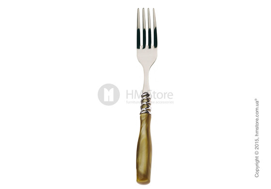 Набор столовых приборов Bugatti Arianna коллекция Chromed Metal Ring на 12 персон, 75 предметов, Silky green