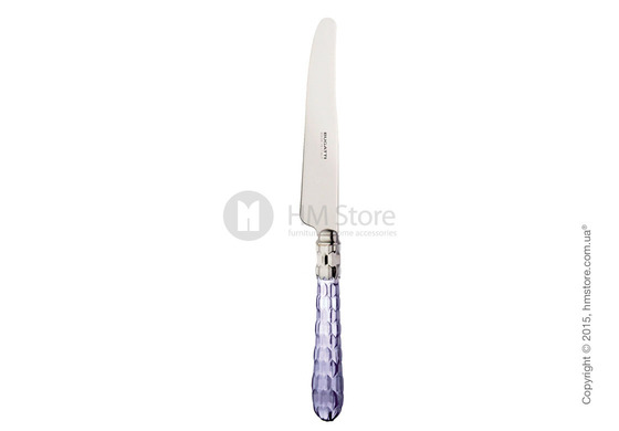 Набор столовых приборов Bugatti Cristallo коллекция Chromed Metal Ring на 12 персон, 75 предметов, Transparent blue