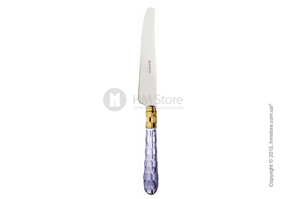 Набор столовых приборов Bugatti Cristallo коллекция Gold-plated Ring на 12 персон, 75 предметов, Transparent blue