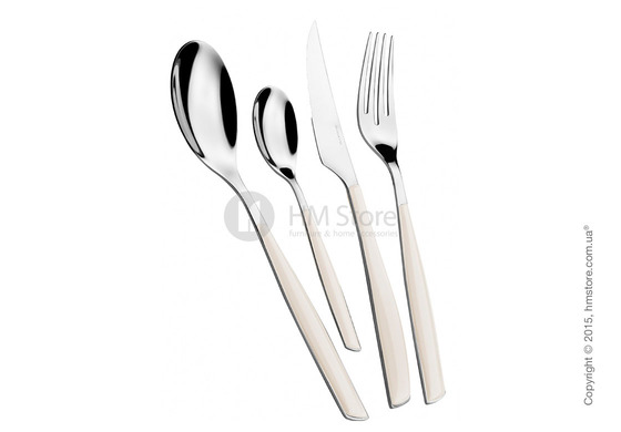 Набор столовых приборов Bugatti Glamour на 12 персон, 50 предметов, Ivory