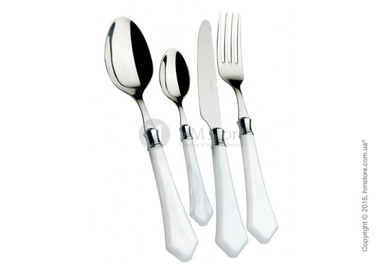 Набор столовых приборов Bugatti Verona на 12 персон, 75 предметов, White