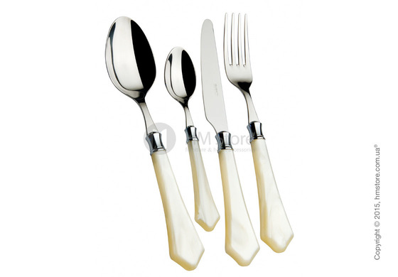 Набор столовых приборов Bugatti Verona на 12 персон, 75 предметов, Ivory