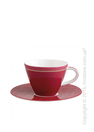 Чашка с блюдцем Villeroy & Boch коллекция Caffè Club Uni 220 мл, Berry