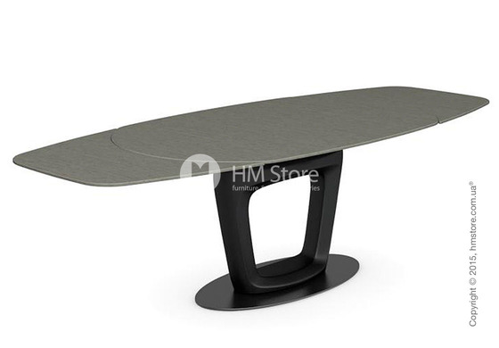 Стол Calligaris Orbital, Design extending table, Ceramic lead grey and Lacquered matt black Стол Calligaris Orbital, Design extending table, Ceramic lead grey and Lacquered matt black
