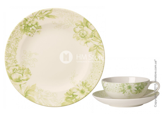Чайный сервиз Villeroy & Boch коллекция Floreana на 6 персон, 18 предметов, Green