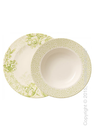 Набор тарелок Villeroy & Boch коллекция  Floreana на 6 персон, 12 предметов, Green