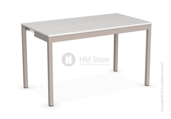 Стол Calligaris Snap Consolle, Extending console table, Melamine multistripe silk and Metal matt taupe