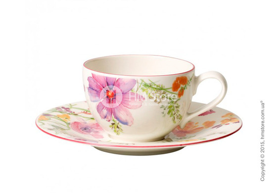 Чашка с блюдцем Villeroy & Boch коллекция Mariefleur Basic 390 мл Чашка с блюдцем Villeroy & Boch коллекция Mariefleur Basic 390 мл