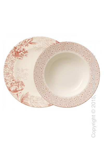 Набор тарелок Villeroy & Boch коллекция  Floreana на 6 персон, 12 предметов, Red