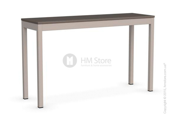 Стол Calligaris Snap Consolle, Extending console table, Melamine multistripe soil brown and Metal matt taupe