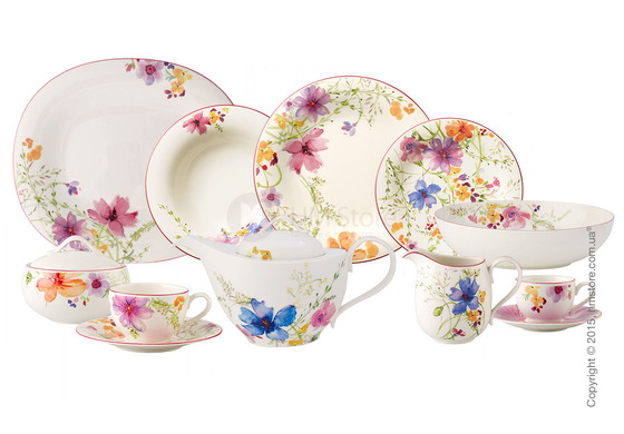 Набор фарфоровой посуды Villeroy & Boch коллекция Mariefleur Basic на 6 персон, 48 предметов. Купить