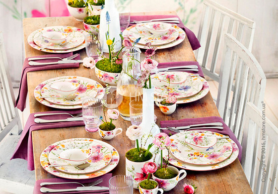 Набор фарфоровой посуды Villeroy & Boch коллекция Mariefleur Basic на 6 персон, 48 предметов. Купить