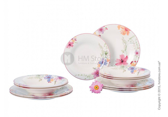 Набор тарелок Villeroy & Boch коллекция Mariefleur Basic на 6 персон, 12 предметов